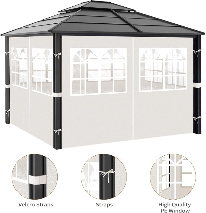 Gazebo Privacy Curtains 10' x 10' - Image 5