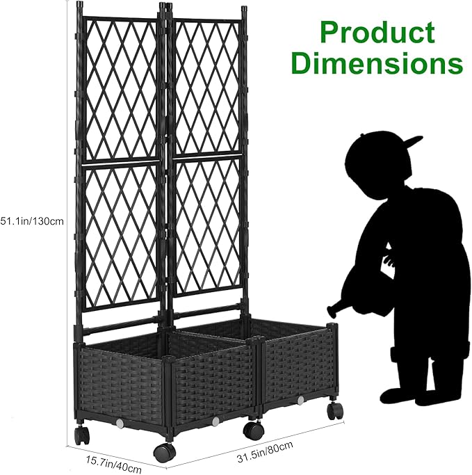 Raised Garden Beds with Screen Outdoor, Garden Trellis - Image 2
