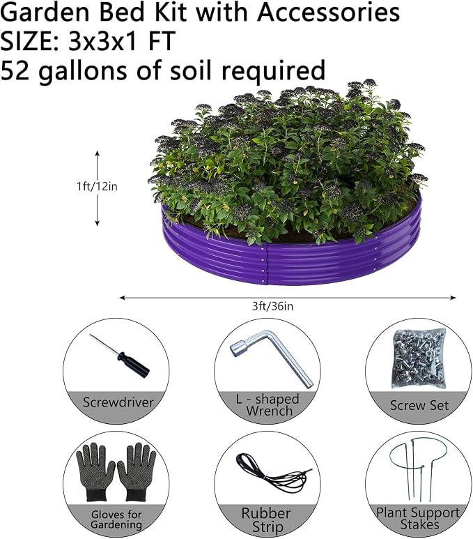 Galvanized Metal Planter Raised Garden Bed Kit - Image 2
