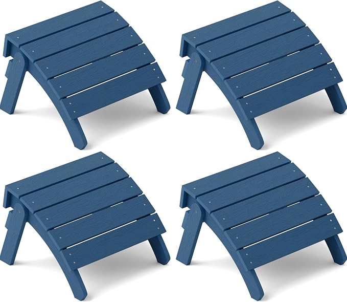 YEFU Adirondack Ottoman Set of 4, Adirondack Foot Rest, Patio Foot Rest by YEFU