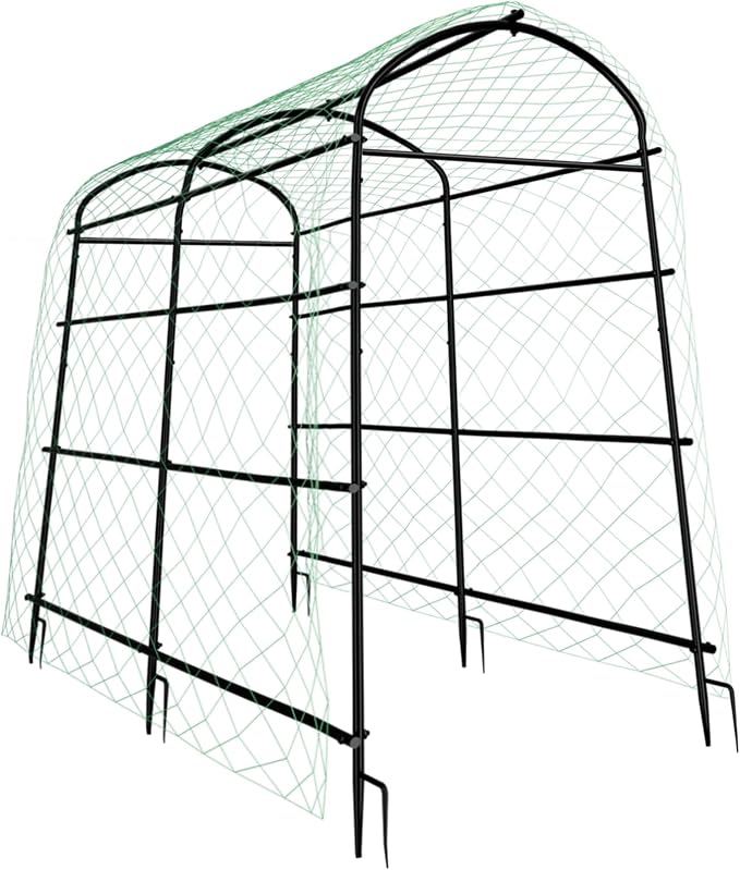 unho Garden Arch Trellis, 7.2FT Extra Tall Polyethylene-Coated Stainless Steel by unho
