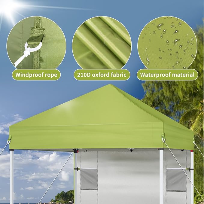 VINGLI 5x5 ft Pop Up Canopy Tent, Outdoor Small Gazebo - Image 5
