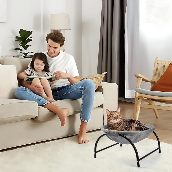 Raised Cat Hammock Bed, Free Standing Cat Cot - Image 7