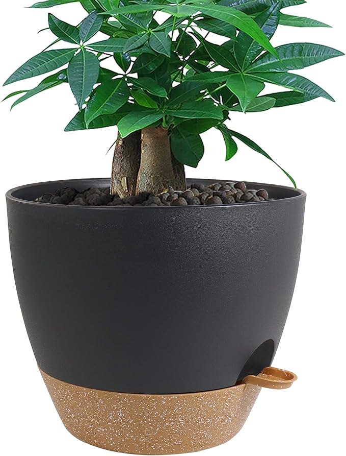 12 inch Large Self Watering Pots, Plastic Planters by UOUZ