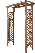 VINGLI Wood Garden Arbor, 85in Wedding Arch Garden Trellis by VINGLI