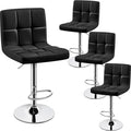 Yaheetech Bar Stools Set of 4, PU Leather Swivel Barstools, Height Adjustable by Yaheetech
