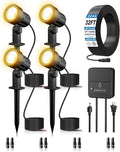 ZZXX All-in-One LED Landscape Lighting Kit, 2700K Waterproof Outside Spotlights by ZZXX