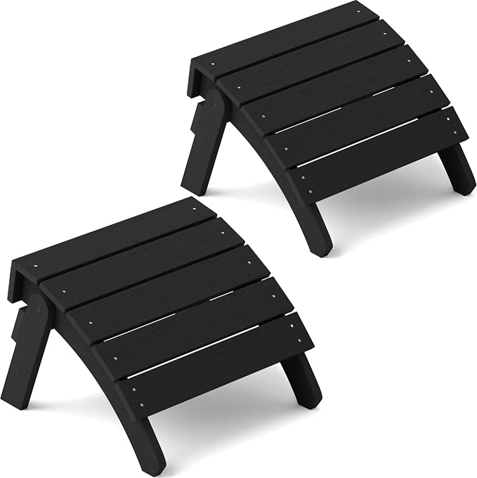 YEFU Adirondack Ottoman Set of 2, Patio Foot Rest, Adirondack Foot Rest by YEFU