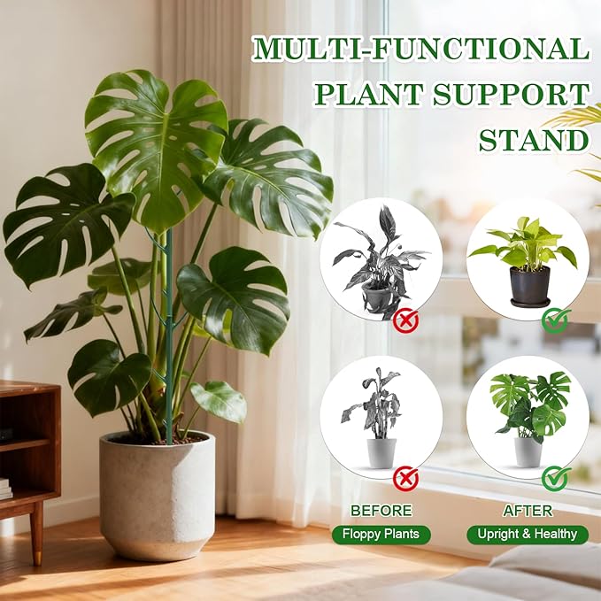5pack Adjustable Plant Support Pole – Stackable Indoor/Outdoor Support Pole - Image 4