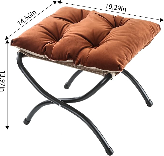 15" Foldable Foot Stool Ottoman - Image 5