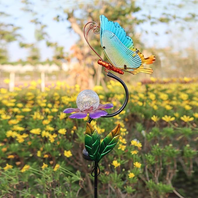 HONGLAND Solar Butterfly Garden Lights, Outdoor Lights Garden Decor - Image 8