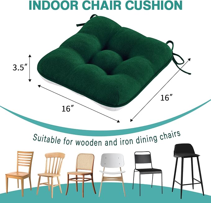 BETU Chair Cushions for Dining Chairs Set of 4, 3.5" Thick Kitchen Table Chair - Image 7