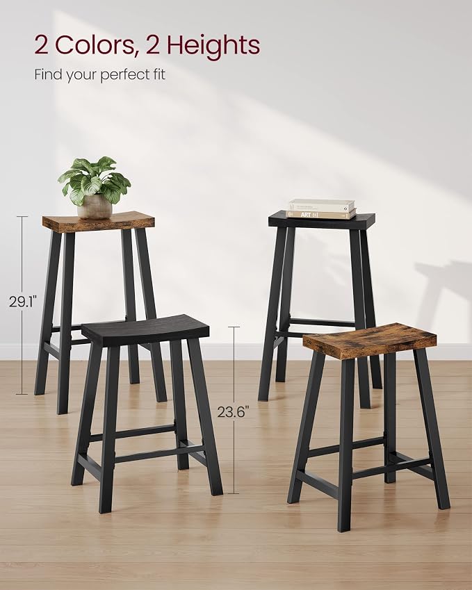 VASAGLE Bar Stools, Kitchen Breakfast Bar Stools - Image 9