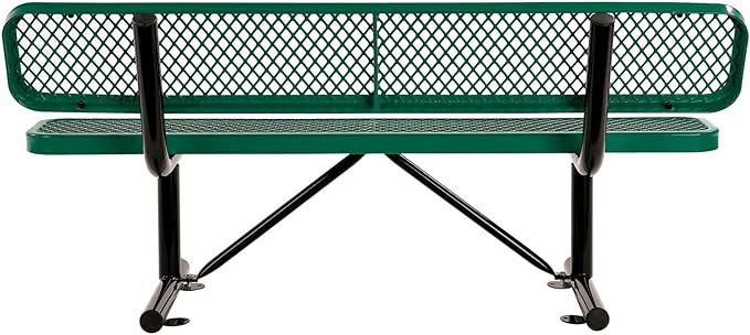 Global Industrial 6'L Heavy Duty Expanded Metal Mesh Bench - Image 7