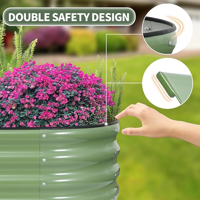 1MORE Galvanized Raised Garden Bed- Planter Garden Boxes Outdoor, Raised Beds - Image 3