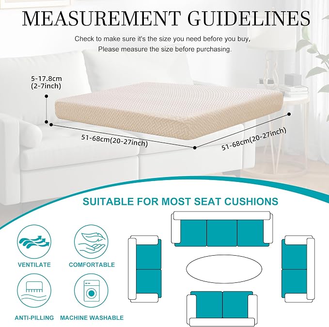 14Pcs Stretch Patio Cushion Covers, Outdoor Couch Covers Replacement, Outdoor - Image 2