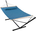 ANOW Double Hammock with 12 Feet Heavy Duty Steel Stand Combo, 2 Person Quilted by ANOW