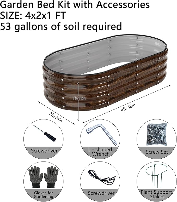 Galvanized Metal Raised Garden Bed Kit - Image 2