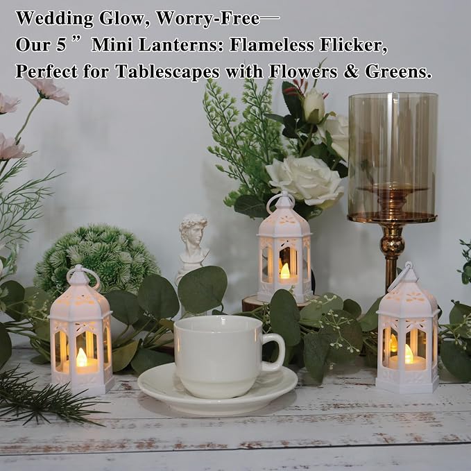 LLQ 8Pcs Mini Moroccan Lantern Decor - Image 5