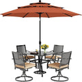 PHI VILLA 5 Pieces Outdoor Dining Set by PHIVILLAThepioneerofcomfortablehouseholdsupplies