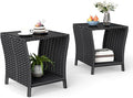Kinfant Rattan Patio Side Table by Kinfant