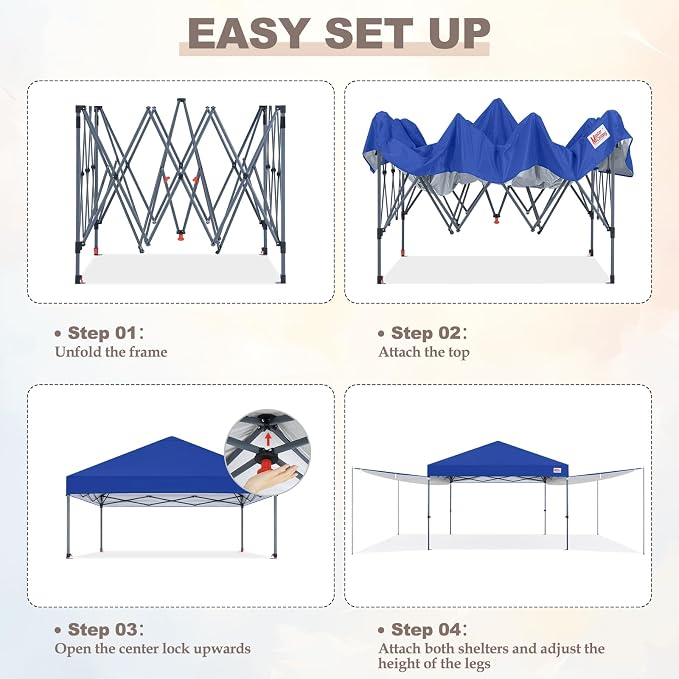 MASTERCANOPY Pop Up 10x10 Canopy Tent - Image 4