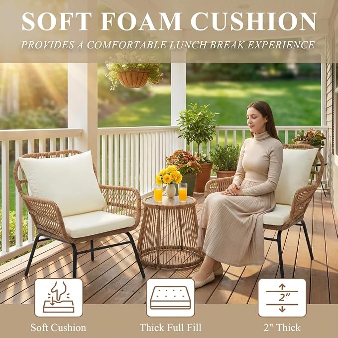 Bezseller 3-Piece Outdoor Patio Set - Image 2