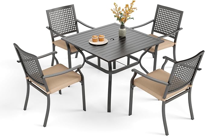 PHI VILLA 5 Pieces Outdoor Dining Set by PHIVILLAThepioneerofcomfortablehouseholdsupplies
