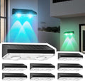 Solar Fence Lights Outdoor 8 Pack – IP65 Waterproof Wireless Solar Deck Lights by Unknown