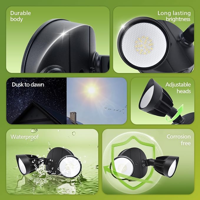 Philips Dusk to Dawn 44W 3500LM LED Security Flood Lights Outdoor, 5000K - Image 2