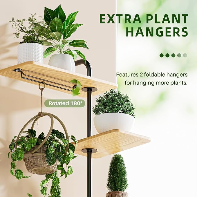 YUOROS Window Shelf for Plants, 4-Tier Rotating Window Sill Plant Shelves Stand - Image 3