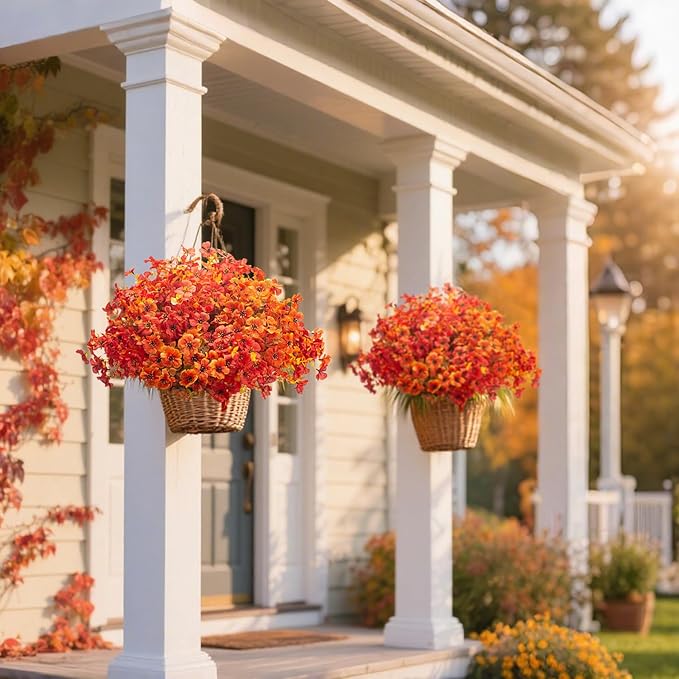 20 Bundles UV Resistant Artificial Fall Flowers Outdoor - Image 5