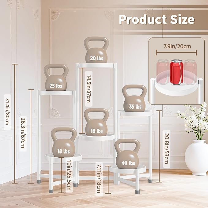 LASZOLA 6 Tiered Folding Tall Plant Stand Indoor - Image 6