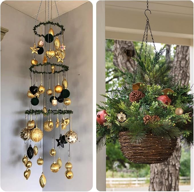 Adjustable Hanging Chain with Hooks, Christmas Wreath, Neon Sign, Indoor Plants - Image 4