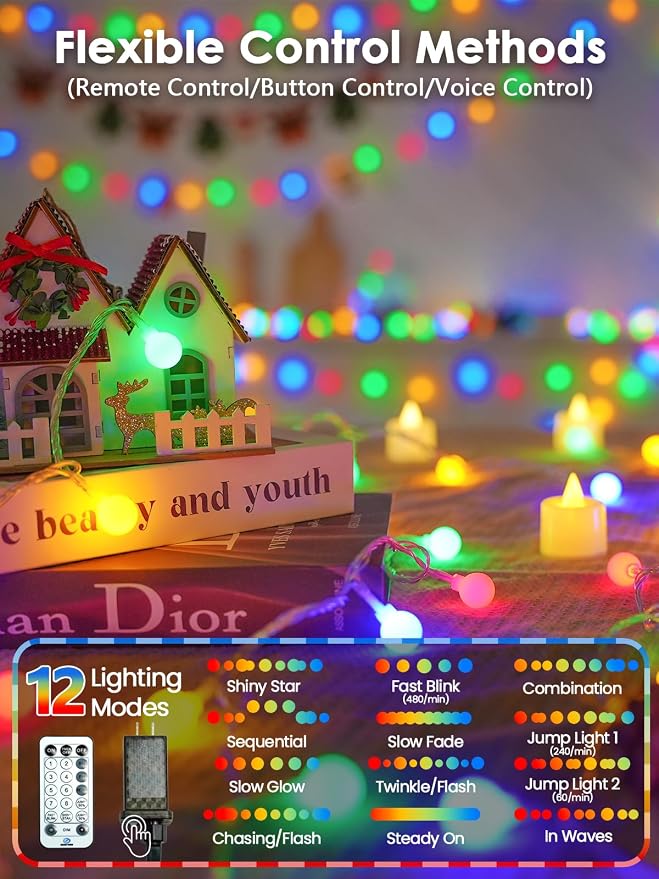 2026 New Connectable 43FT Smart Voice Controlled String Lights Indoor Outdoor | - Image 3