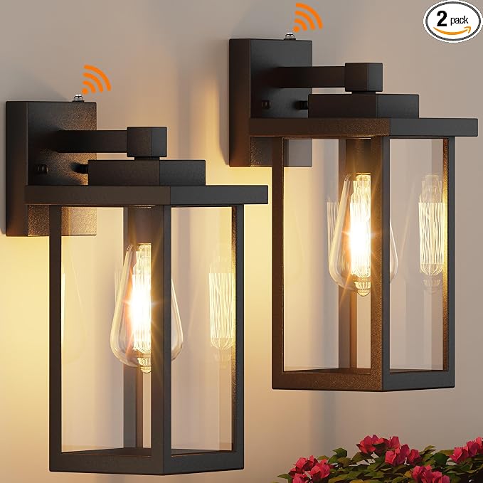 WIHTU Outdoor Porch Lights Fixtures Wall Mount, Dusk to Dawn Outdoor Lighting by WIHTU