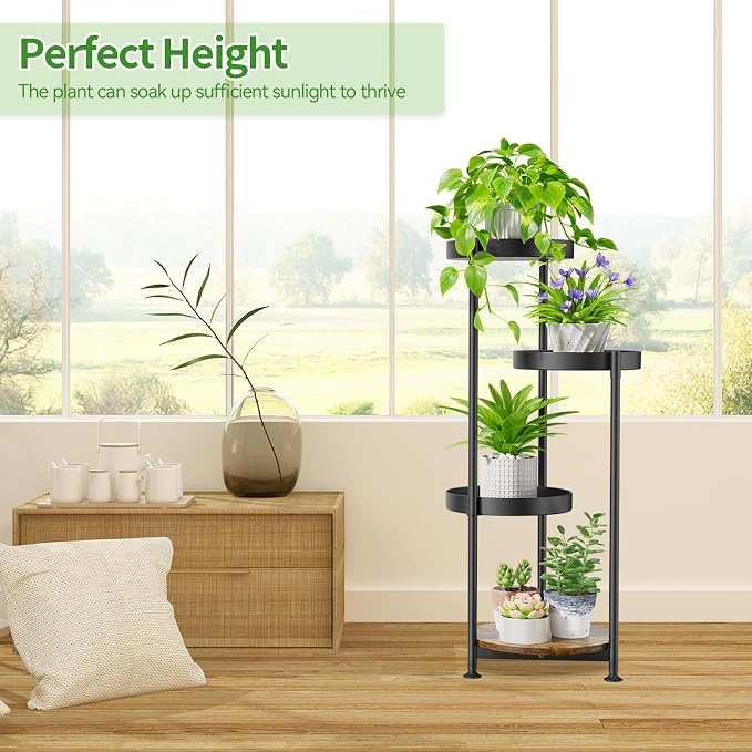Plant Stand Indoor Outdoor Clearance, 4 Tier Metal Tall Flower Shelf Holder - Image 6