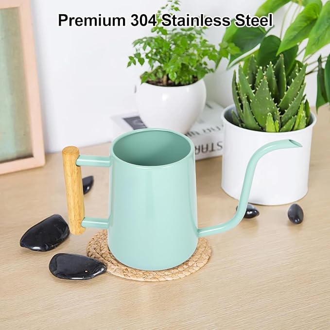 Watering Can Indoor Plants, 35 oz/1000 ml Metal Stainless Steel Watering Can Pot - Image 4