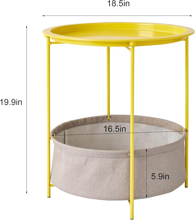VECELO Round Side/End Table - Image 3