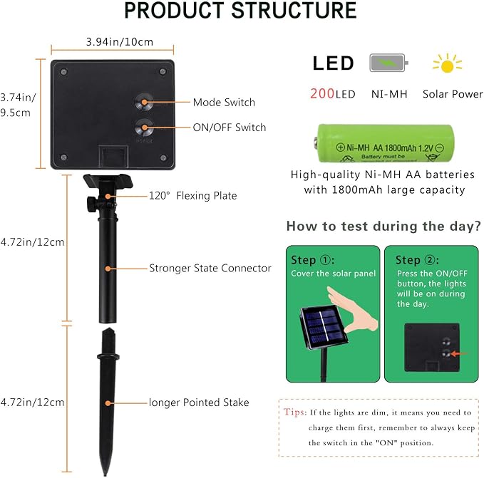 Extra-Long 144FT Solar String Lights - Image 7