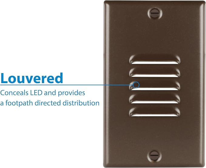 STP2 Vertical Louvered Oil-Rubbed Bronze LED Step Light - Image 5