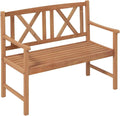 COSTWAY Outdoor Wooden Bench, Outdoor Acacia Wood Loveseat by COSTWAY