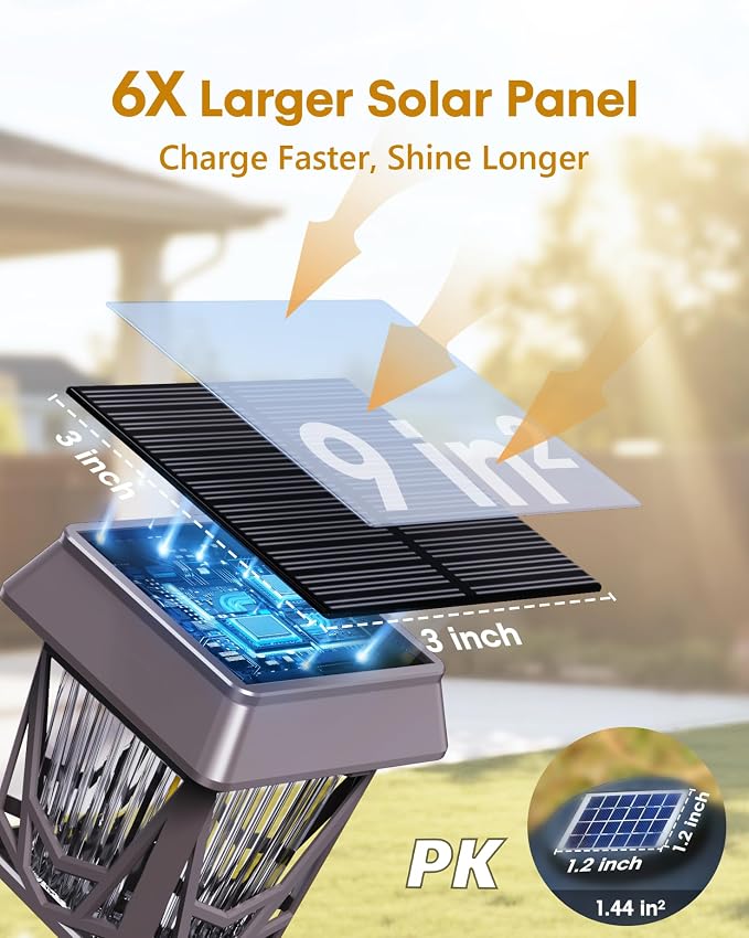 Solar Garden Lights, 6 Pack Bright Pathway Lights - Image 2
