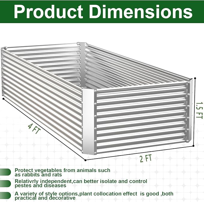 3 Pack Tall 4x2x1.5FT Raised Beds - Image 2