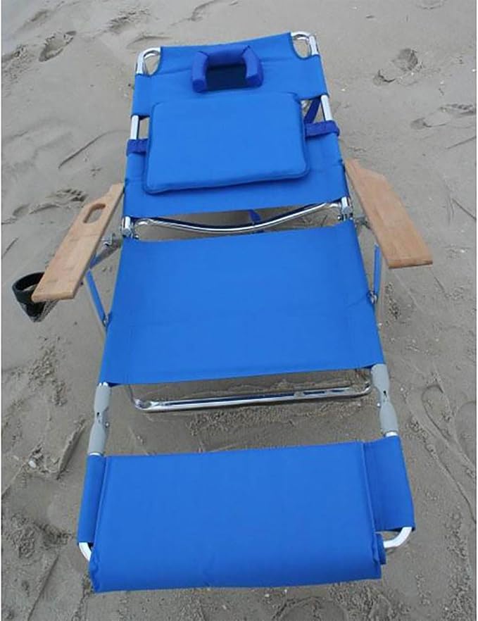 Ostrich Deluxe 3N1 Padded Beach Chair w/ Face Cushion & Arm Holes, Cup Holder - Image 6