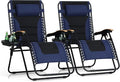 PHI VILLA XXL Oversized Padded Zero Gravity Chair Set of 2, Foldable Patio by PHIVILLAThepioneerofcomfortablehouseholdsupplies