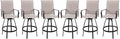 Vongrasig 6 Piece Patio Swivel Bar Chairs, All Weather Metal Textile High by Vongrasig