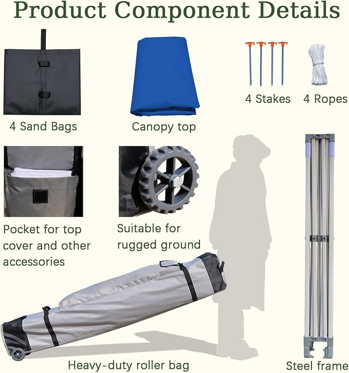 Easy 10x10 Pop Up Canopy Tent - Image 8