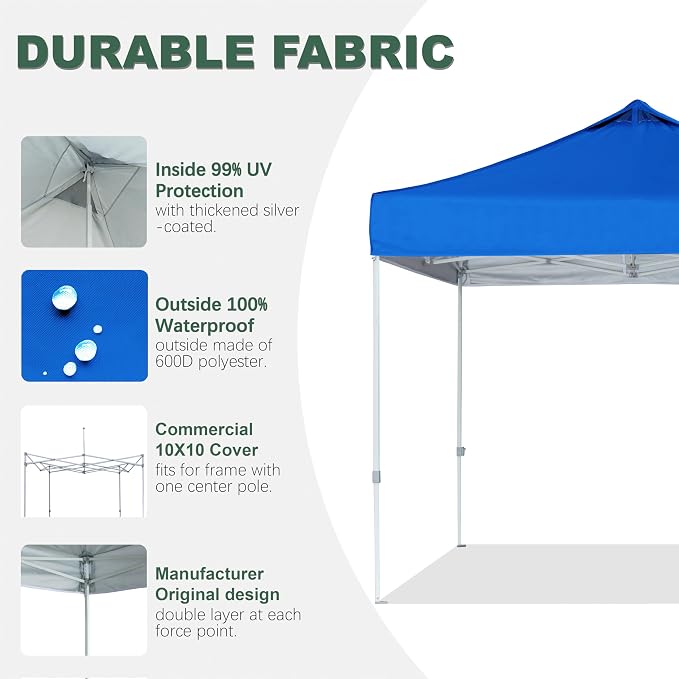 Blue Commercial Replacement Canopy Cover - Image 3
