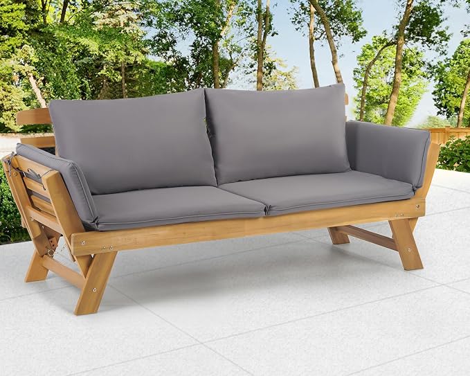 FDW Outdoor Patio Couch Daybed Sofa Loveseat Seating Outdoor Couch Daybed - Image 4